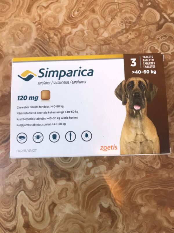 SIMPARICA TABLETS FOR DOGS 120MG - Image 2