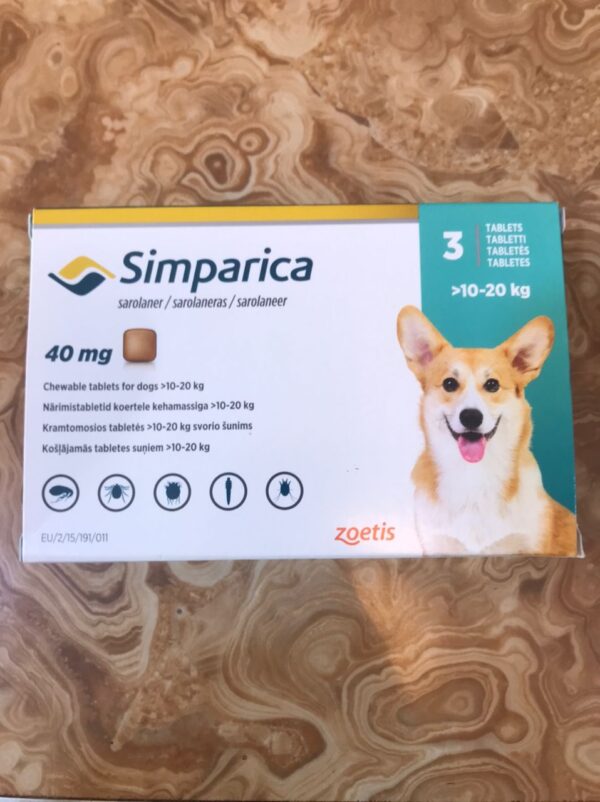 SIMPARICA TABLET FOR DOGS 40MG - Image 2