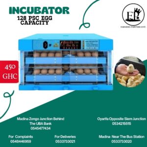INCUBATOR 128 EGGS CAPACITY