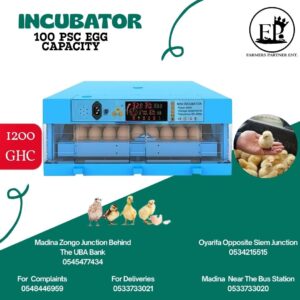 INCUBATOR 100 PCS EGGS CAPACITY