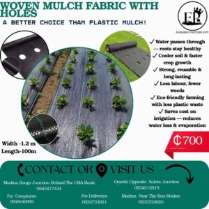 WOVEN MULCH FABRIC WITH HOLES